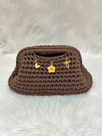 Clutch 20cm Marrone