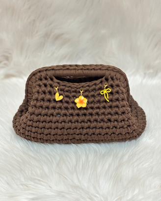 Clutch 20cm Marrone