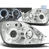 FARI PER FORD FIESTA MK6 02-05 OCCHI ANGEL CROMATI