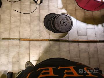 bilanciere da 170 più quattro dischi da 10 kg