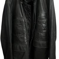 Giaccone in pelle da uomo