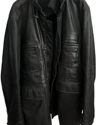 Giaccone in pelle da uomo