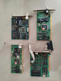 Lotto 4 Schede ISA Vintage Rete Ethernet IO