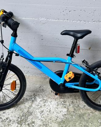 Bici bambino 4-6 anni DISCOVER 500 16" azzurra