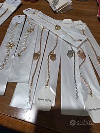 8 pz bracciali acciaio inox gold e silver 