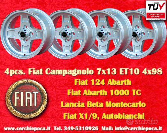 4 cerchi Fiat Lancia Autobianchi Campagnolo 7x13 E usato  Torino