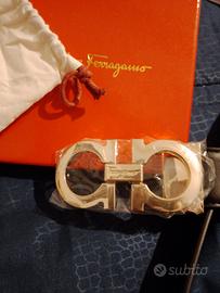 Cintura pelle nera Ferragamo