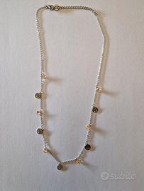 collana girocollo,acciaio, albero vita e strass