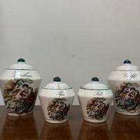 Servizio caffe zucchero sale pepe vintage ceramica