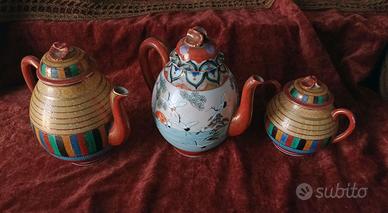 Teiere giapponesi vintage anni '20 stile Kutani