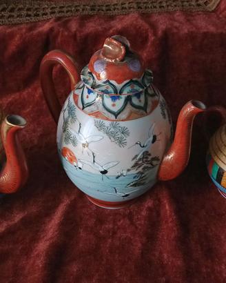 Teiere giapponesi vintage anni '20 stile Kutani