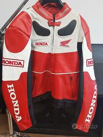 Giacca Moto HONDA in Pelle – Stile Racing / Biker