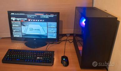 PC game RTX 3060TI, Ryzen7 8700F, 16GB con Monitor