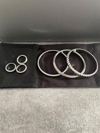 Parure Calvin Klein – Set 3 Bracciali e 3 Anelli 