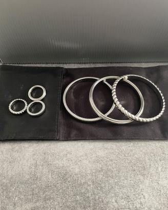 Parure Calvin Klein – Set 3 Bracciali e 3 Anelli 