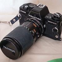 Praktica B200 electronic con Tamron Flash e borsa