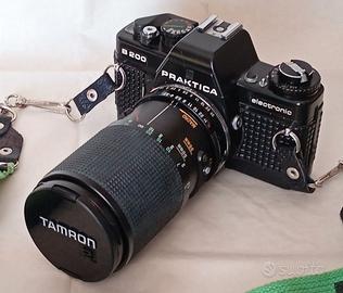 Praktica B200 electronic con Tamron Flash e borsa