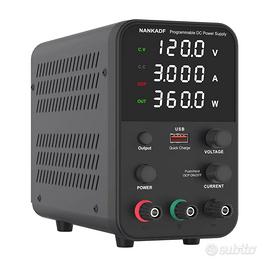 Alimentatore DC da banco (0-120V, 0-3A) Regolabile