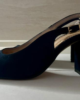 Decolletè slingback blu navy