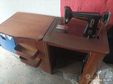 macchina da cucire a pedale con mobiletto