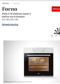 Forno statico e piano cottura 4 fuochi