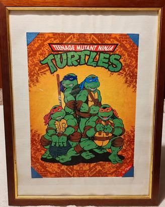 Quadro Tartarughe NInja 1987 e Vhs da collezione