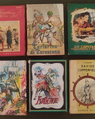 Lotto 6 libri classici letteratura ragazzi anni 50