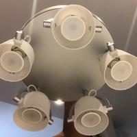 Plafoniera da soffitto con 5 faretti Ikea SVIRVEL