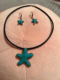 bigiotteria:  collanina e orecchini stelle turches