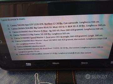 Canne e mulinelli da pesca in mare