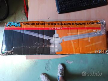 Ventilatore da soffitto Elcart con luce integrata 
