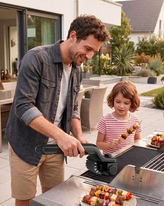 Spazzola elettrica per barbecue, nuova