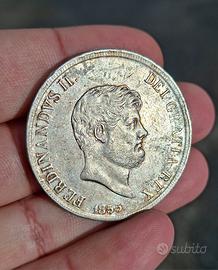 Piastra 120 grana 1855, Ferdinando II, qSPL