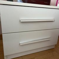 Letto +2 comodini moderno legno bianco