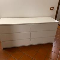 Cassettiera moderna bianca – 6 cassetti