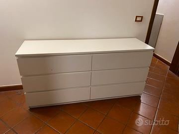 Cassettiera moderna bianca – 6 cassetti