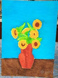 vaso di girasoli