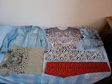 t shirt  panta camicia e short 11 o 12 anni