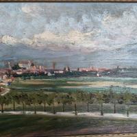 dipinto d'epoca, veduta di Udine 