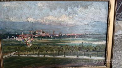 dipinto d'epoca, veduta di Udine 