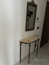 Set ingresso vintage  Specchio Consolle in marmo