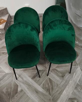 Set sedie velluto nuove 