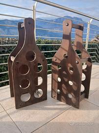 Portabottiglie artigianali in  legno