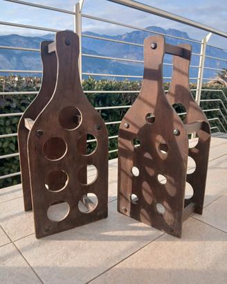 Portabottiglie artigianali in  legno