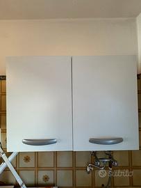 Pensile cucina bianco per piatti