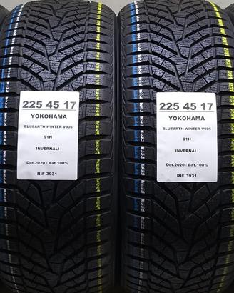 4 GOMME 225 45 17 YOKOHAMA 100% INV RIF3931