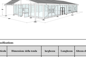 Tenda in vetro per eventi