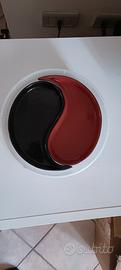  8 piattini  in ceramica yin yang 
