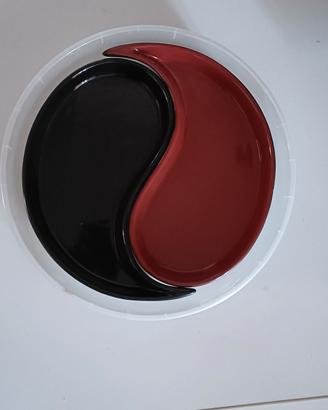  8 piattini  in ceramica yin yang 