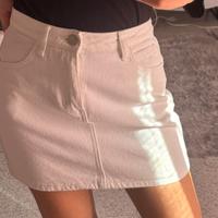 Gonna bianca , minigonna di jeans bianca , gonna